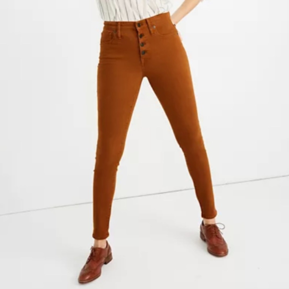 Madewell 9 inch mid rise skinny jean 26 button fly